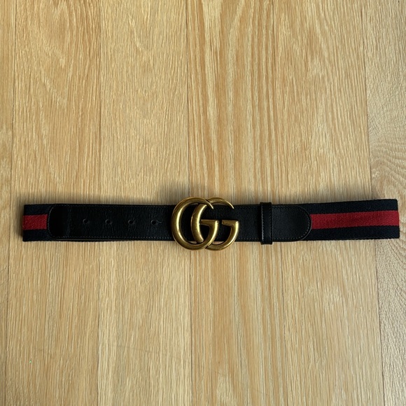 Gucci Web Accent Canvas Belt - Picture 1 of 8